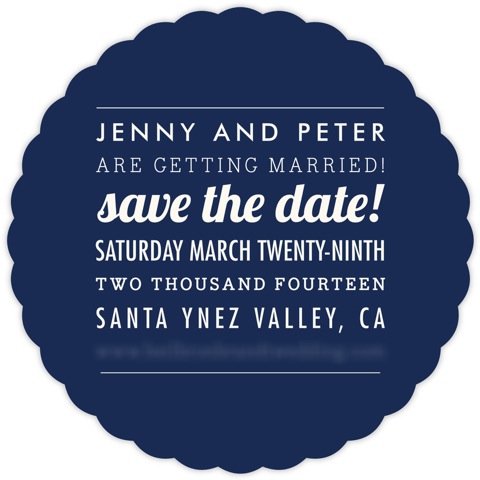 Front; The Square Type Save the Dates from Minted.com