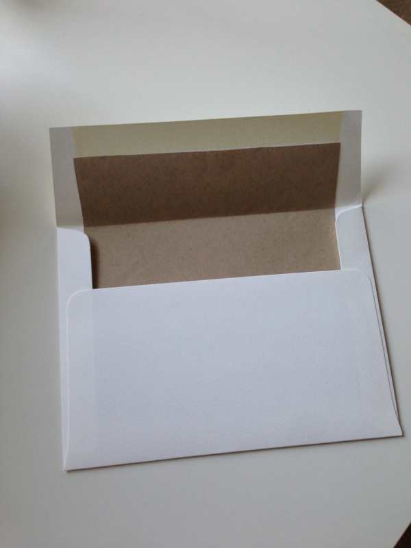 lined envelope