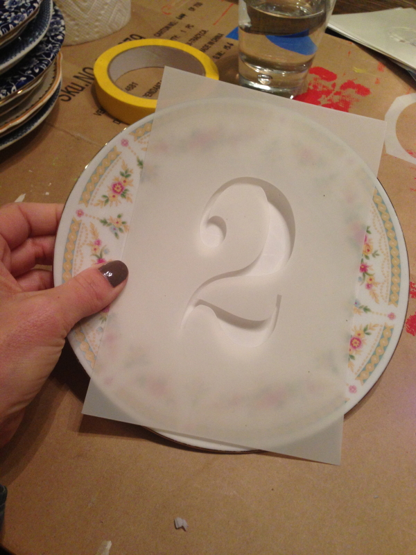 How to Stencil a Plate - Perfectly Disheveled