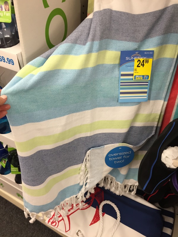Loved the oversized towels for two. Came in super cute colors and stripes and material very durable.