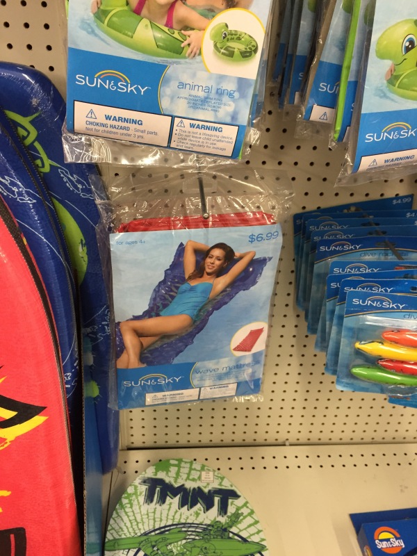 For $6.99, I totally considered this raft, but then envisioned myself not entirely being able to stay afloat….