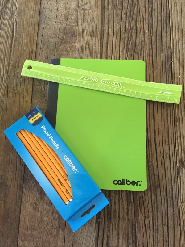 Lined notebook, a ruler, and #2 pencils… Check, check, and check!